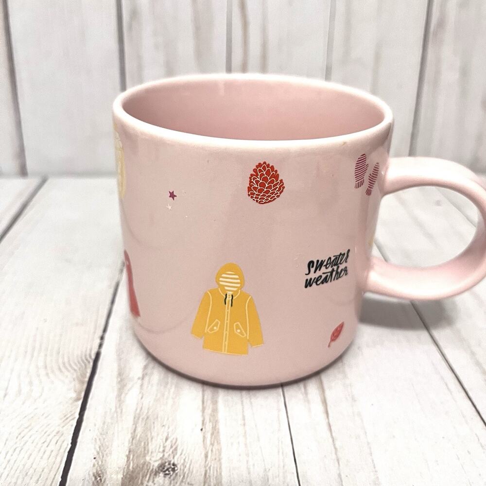 Starbucks x Ban.do Pink Sweater Weather Tea Coffee Mug 12 oz 2018